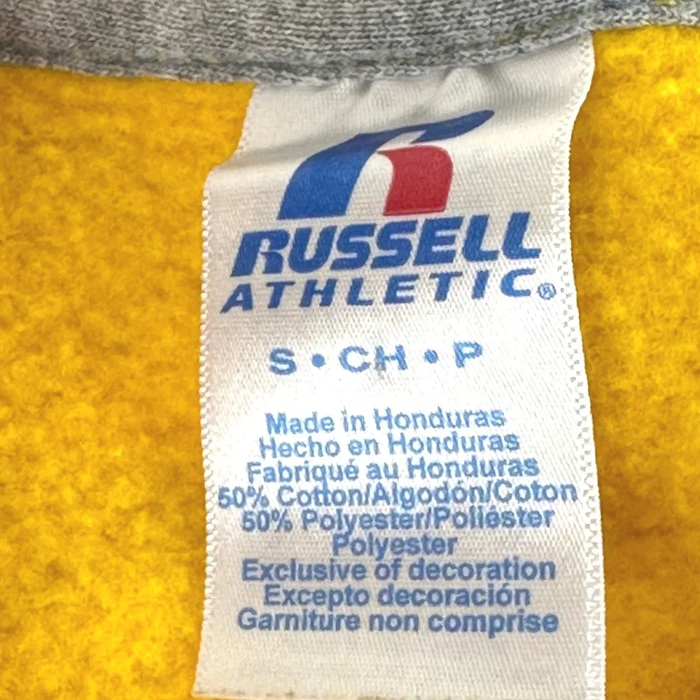 UCLA Bruins Mustard/Gold Crewneck – Russell Athletic 50/50 Cotton-Poly, Unisex S